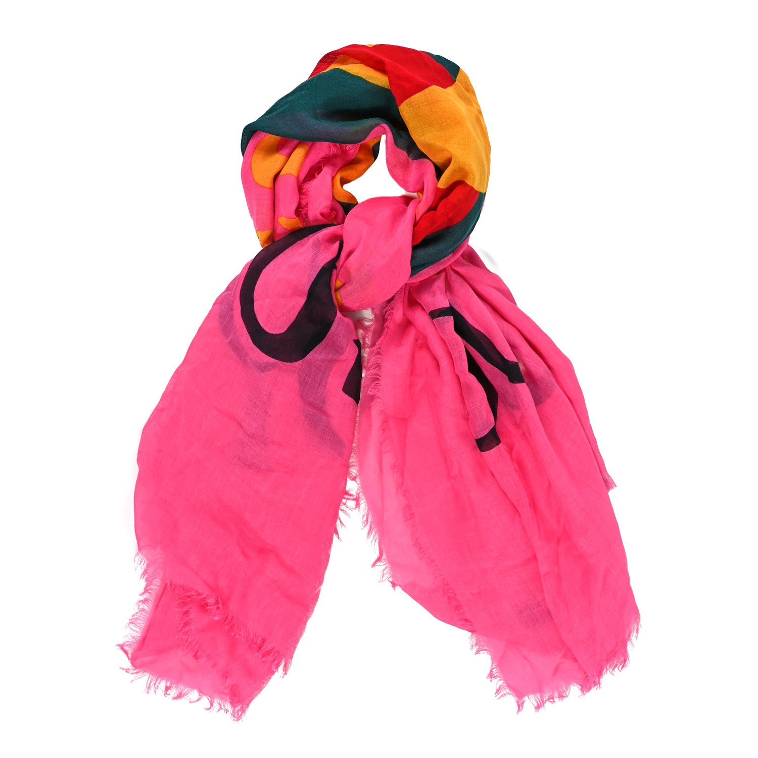 Gucci Modal Silk Gucci Two Shawl Fuxia 1 of 4