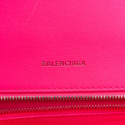 Balenciaga Shiny Box Calfskin Small Hourglass Top Handle Bag Acid Fuchsia 6 of 13