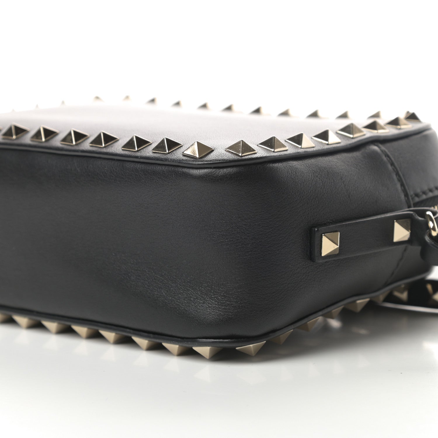 Valentino Garavani Calfskin Rockstud Camera Crossbody Bag Black 9 of 12