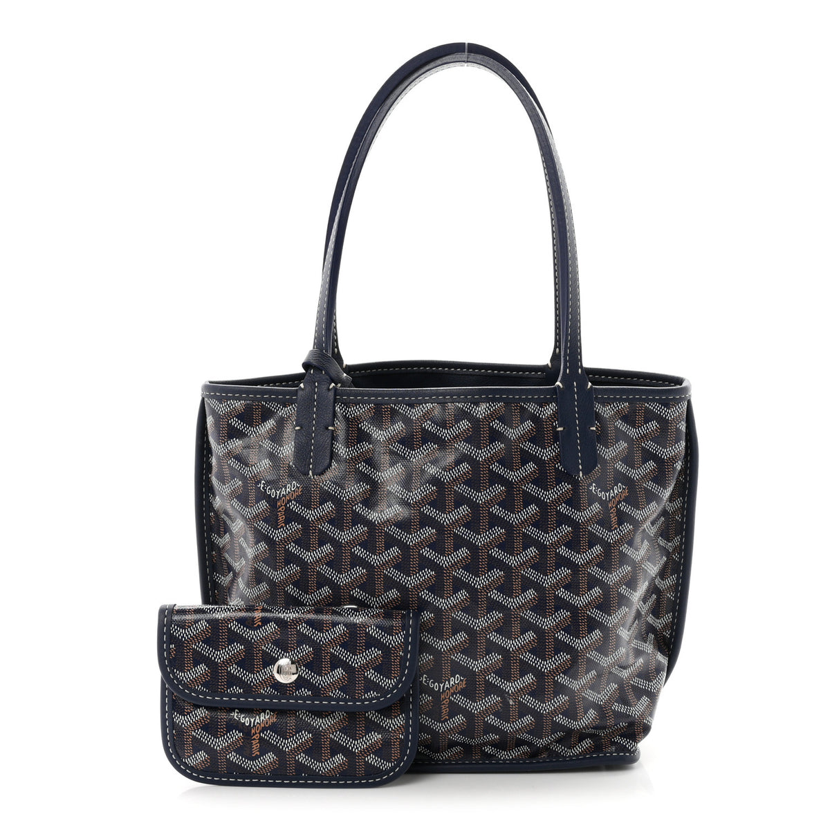 Goyardine Reversible Mini Anjou Navy