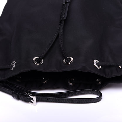 Prada Saffiano Tessuto Nylon Vela Bucket Wristlet Black 12 of 12