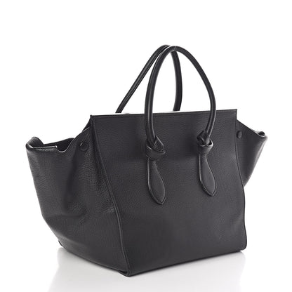 Celine Crisped Calfskin Medium Tie Knot Tote Black 3 of 9