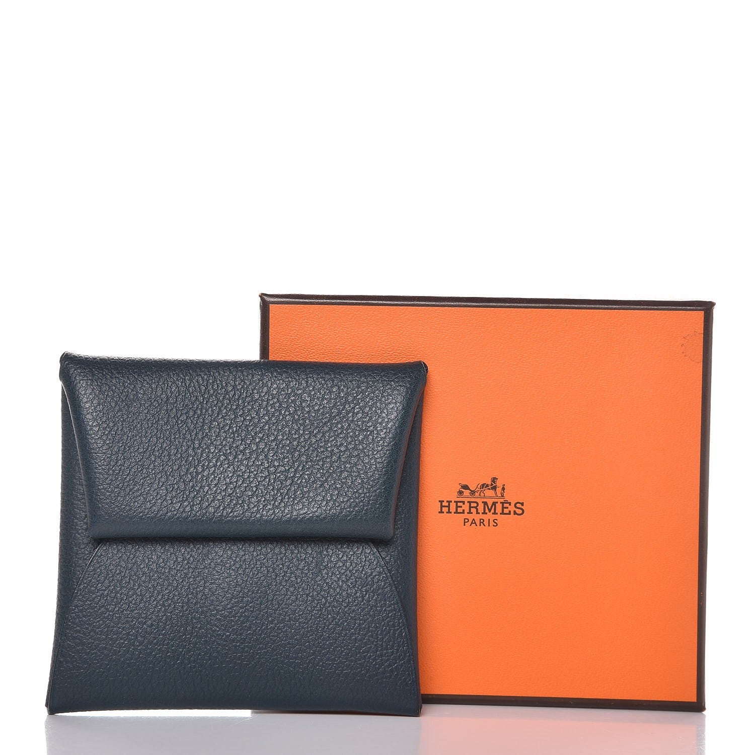 Hermes Evercolor Bastia Coin Purse Bleu Ocean Bleu Paradis 7 of 7
