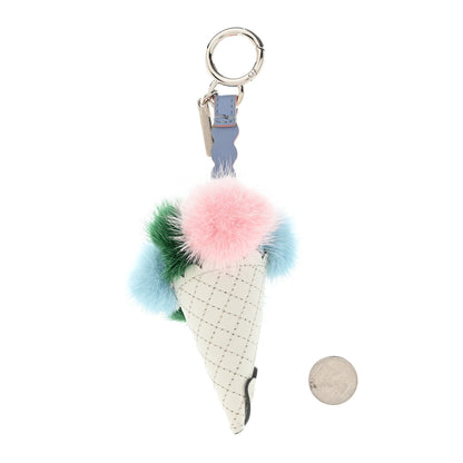 Fendi Mink Fur Calfskin Fun Fair Bag Charm Multicolor 2 of 4