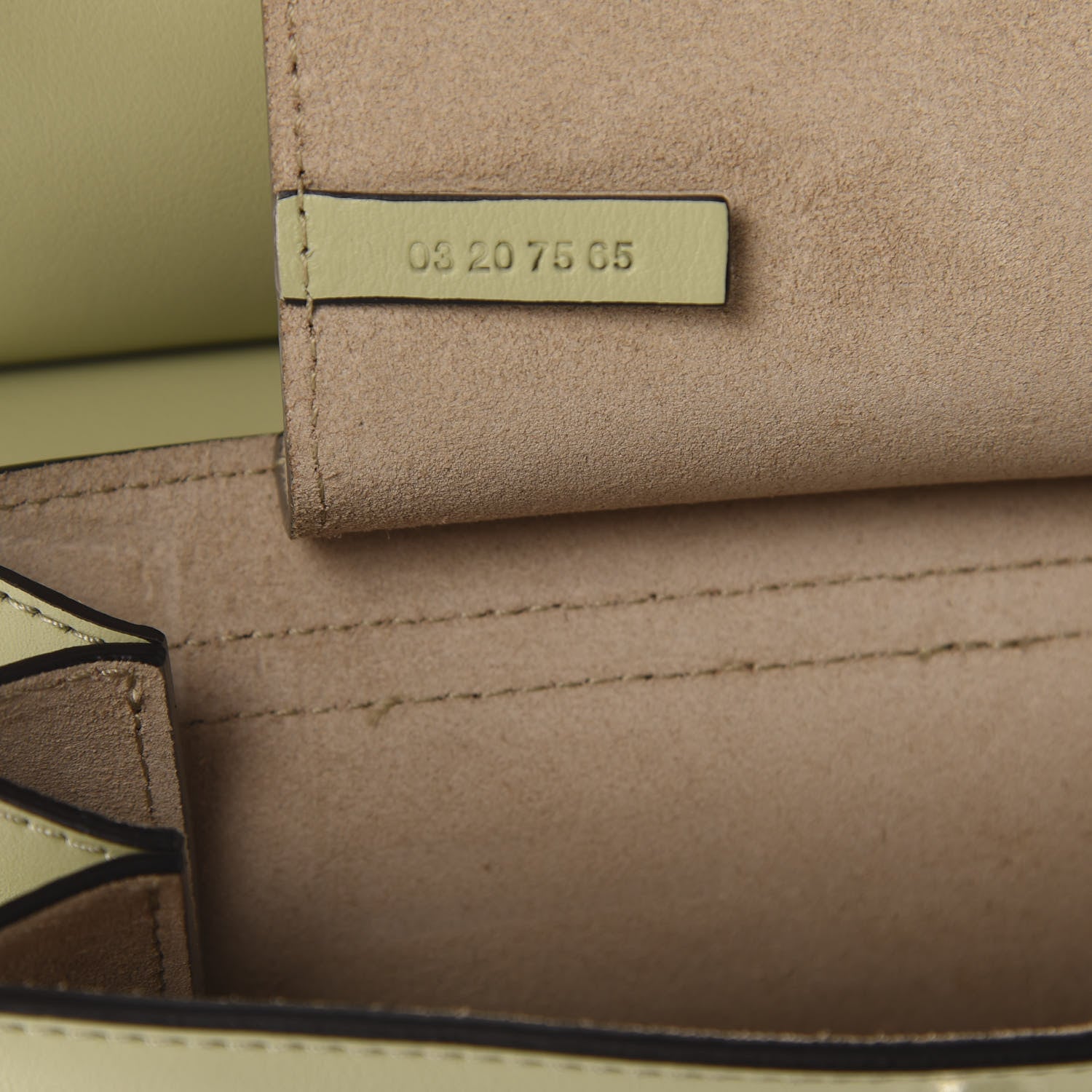 Chloe Calfskin Suede Mini Chain Faye Shoulder Bag Light Eucalyptus 8 of 9
