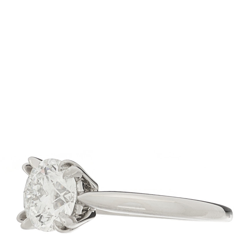 Platinum Diamond 1.39ct Round Brilliant Cut Solitaire Engagement Ring 46 3.75