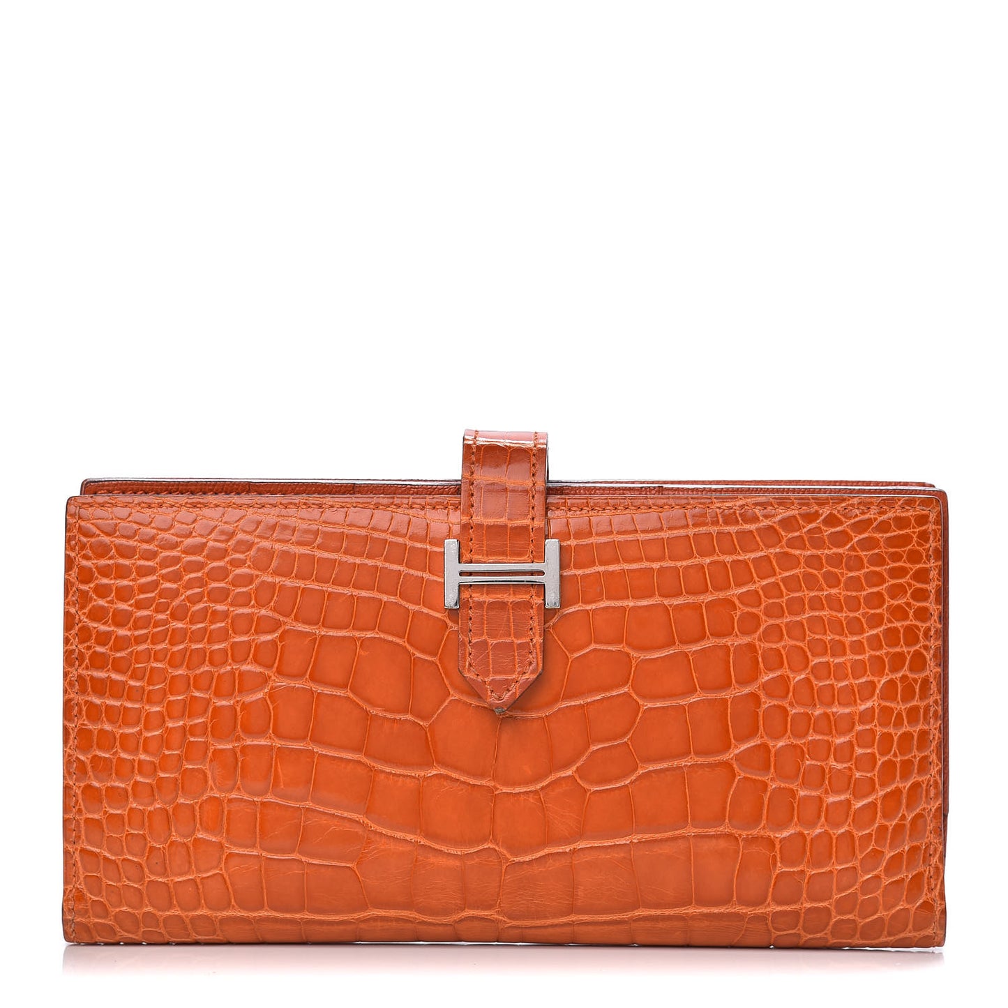 Shiny Alligator Bearn Wallet Orange