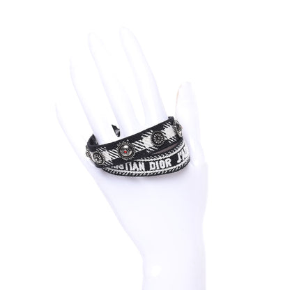 Christian Dior Woven Cotton Oblique J'Adior Friendship Bracelet Set Black 2 of 4