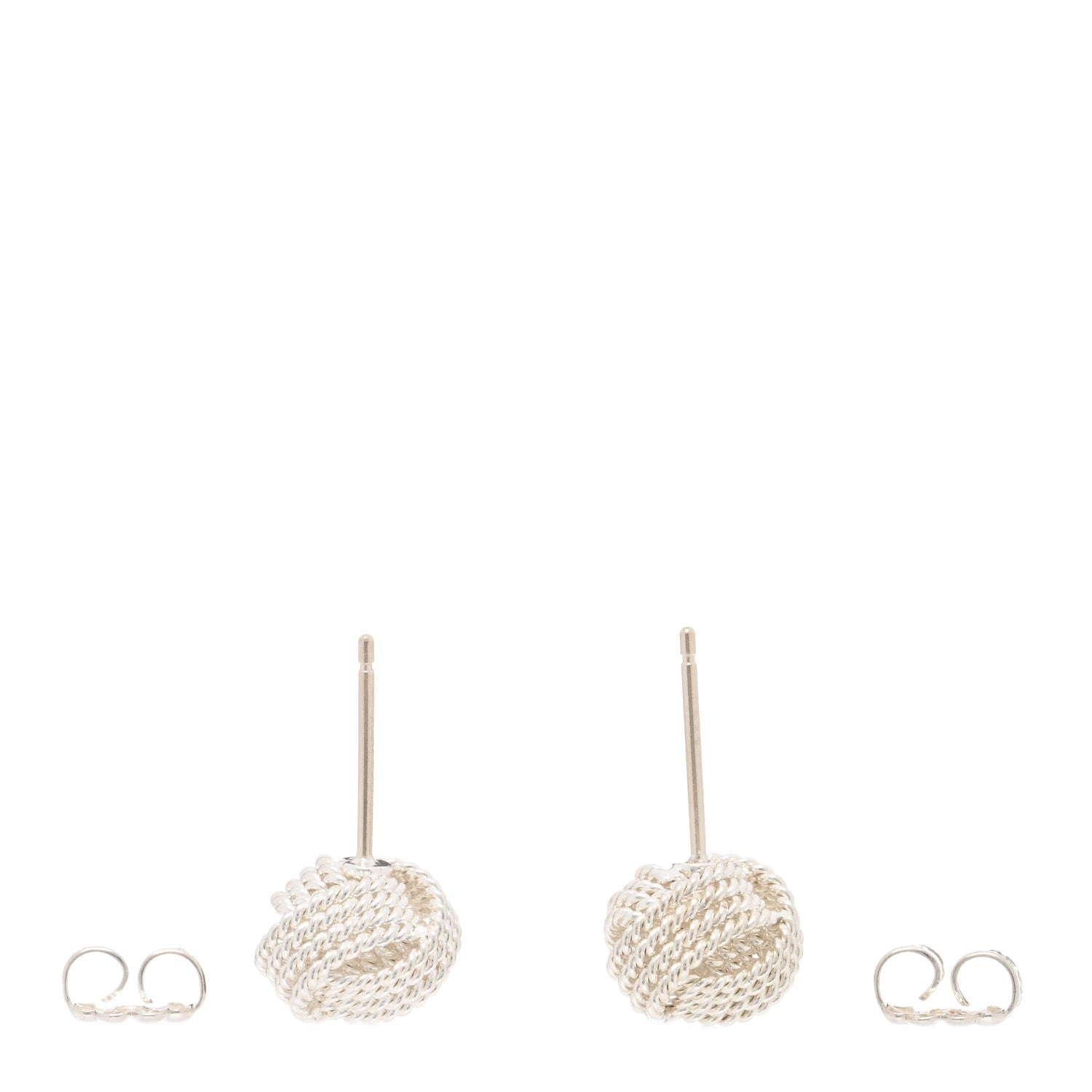 Tiffany Sterling Silver Twist Knot Earrings 3 of 4