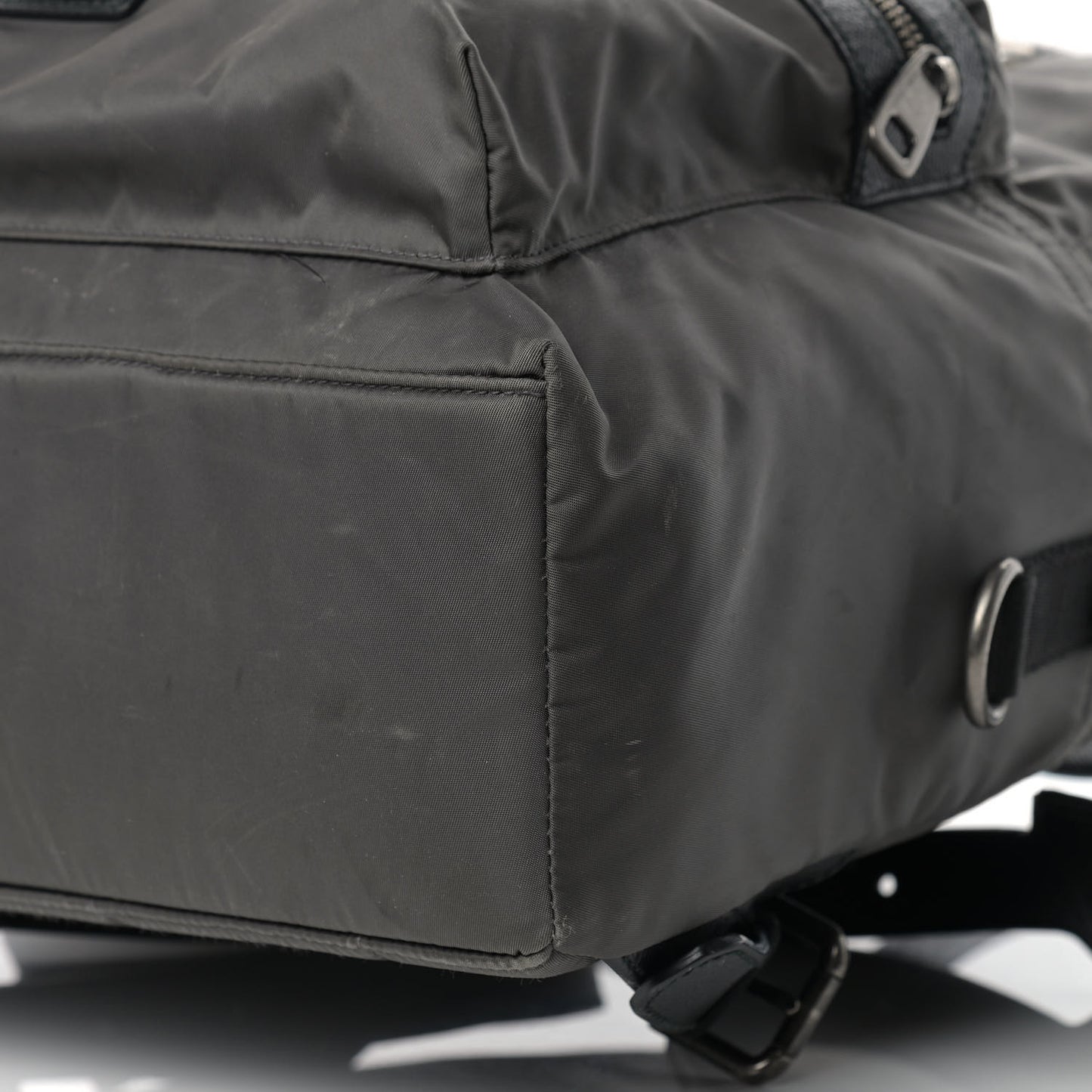 Nylon Family Patch Backpack Grey