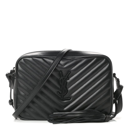 Saint Laurent Calfskin Matelasse Monogram Lou Camera Bag Black 1 of 10