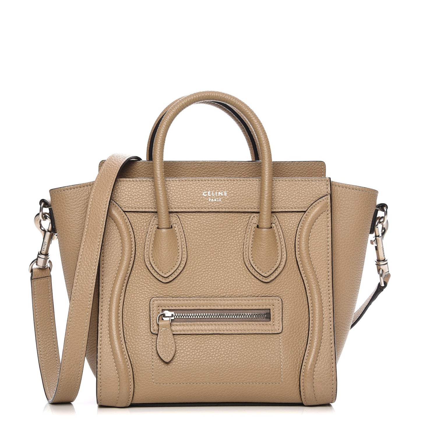 Drummed Calfskin Nano Luggage Dune