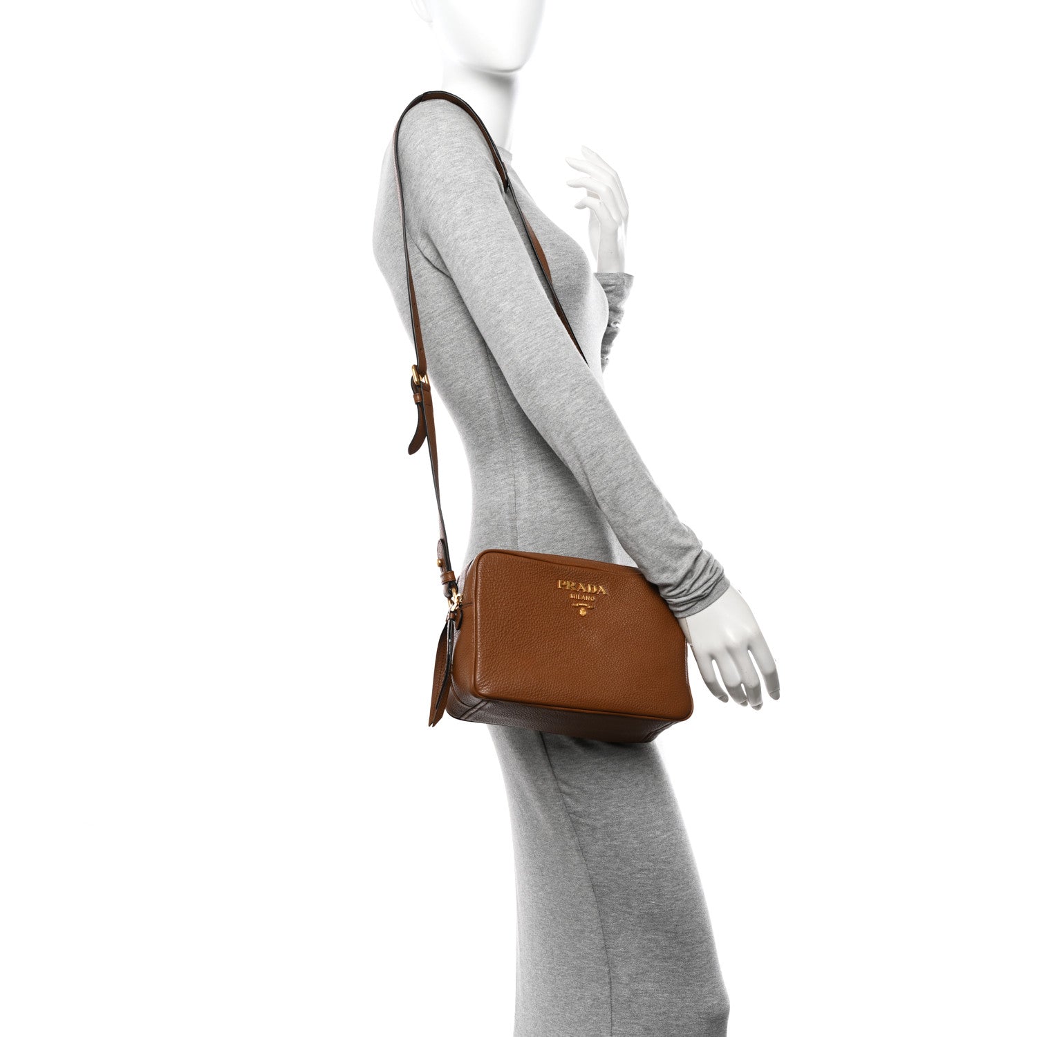 Prada Vitello Phenix Camera Bag Cannella 2 of 11