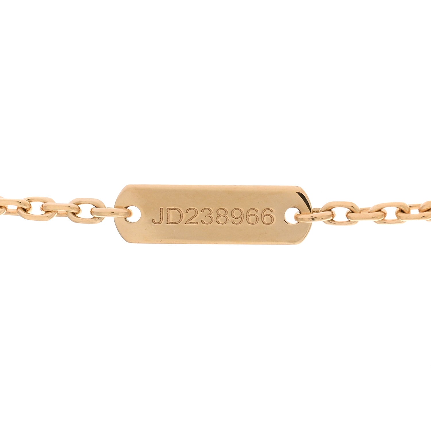 Van Cleef & Arpels 18K Yellow Gold Guilloche Vintage Alhambra Pendant Necklace 4 of 6