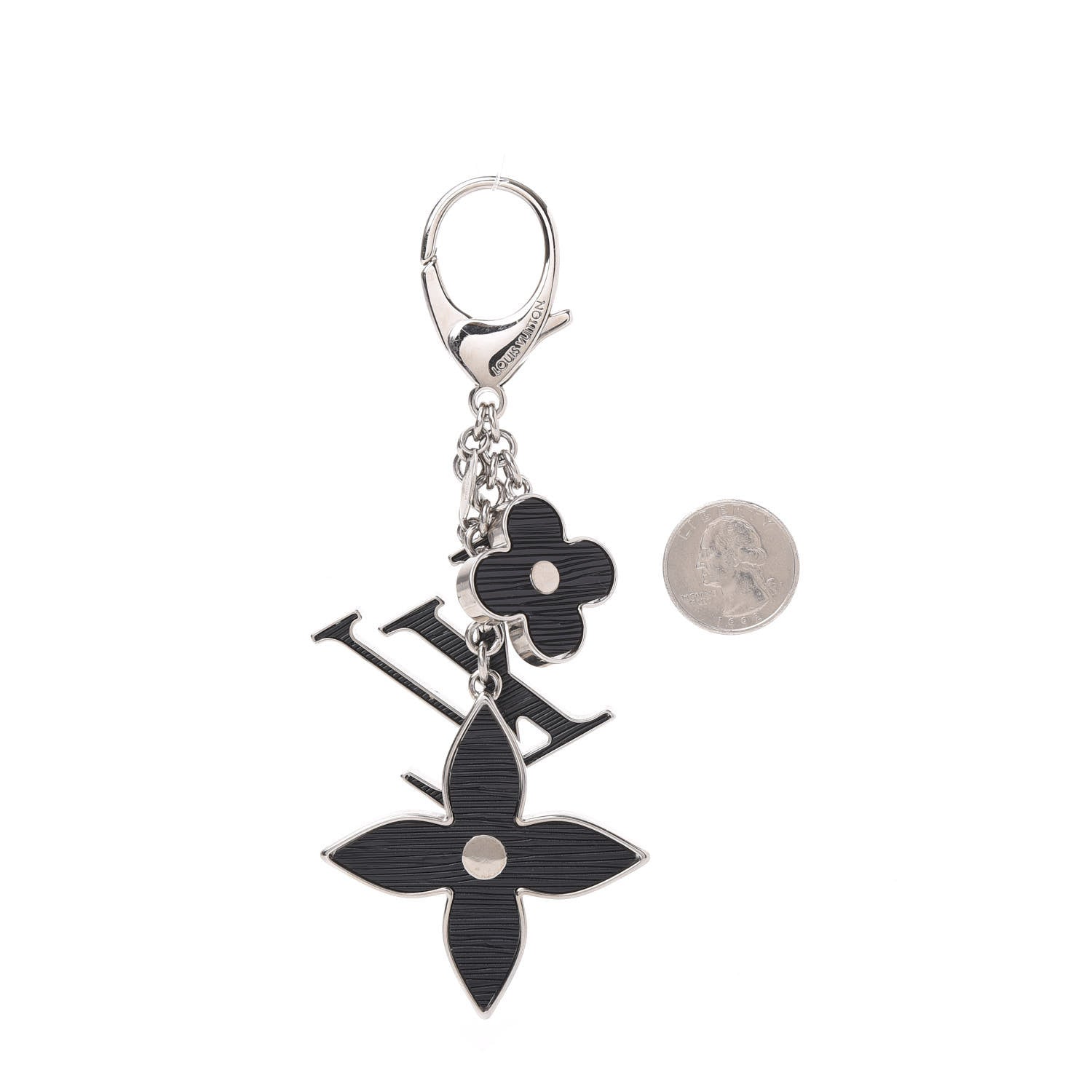 Louis Vuitton Electric Epi Fleur d'Epi Bag Charm Black 2 of 4