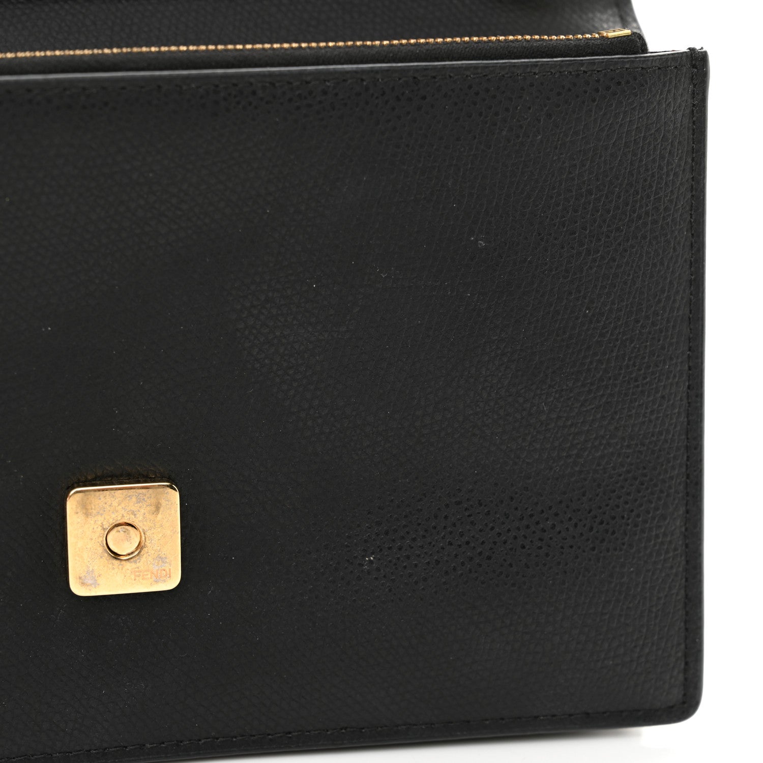 Fendi Vitello Cruise F is Fendi Medium Envelope Wallet on Chain Black 12 of 14