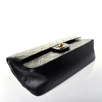 Chanel Lambskin Quilted Medium Double Flap Bijoux Chain Black 4 of 8