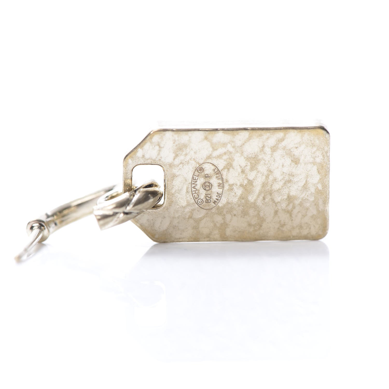 Chanel CC Tag Drop Earrings Gold 4 of 5