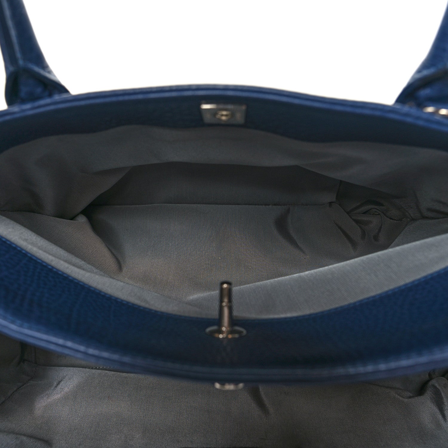 Chanel Calfskin Cerf Executive Shopper Tote Blue 7 of 14