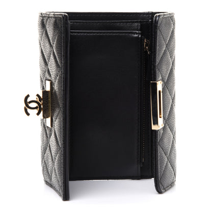 Chanel Caviar Quilted Small Golden Class Flap Wallet Black 5 of 9