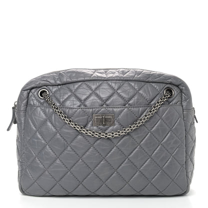 Chanel Aged Calfskin Quilted Large Reissue Camera Case Grey 1 of 10