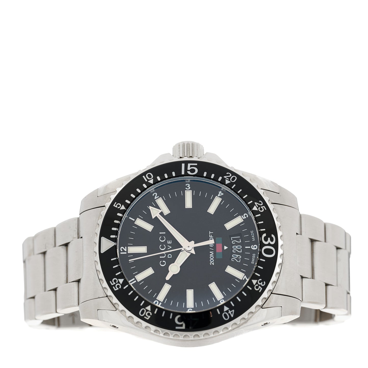 Stainless Steel 40mm Dive Quartz Watch Black