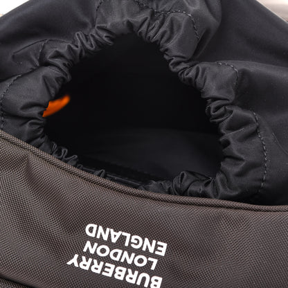 Burberry Nylon Medium Leo Sling Bag Black Yellow Grey 5 of 13