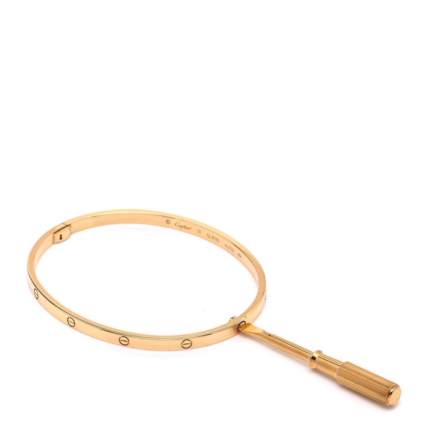 18K Yellow Gold Small LOVE Bracelet 19