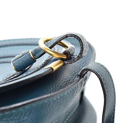 Chloe Calfskin Mini Marcie Round Crossbody Bag Teal 15 of 17