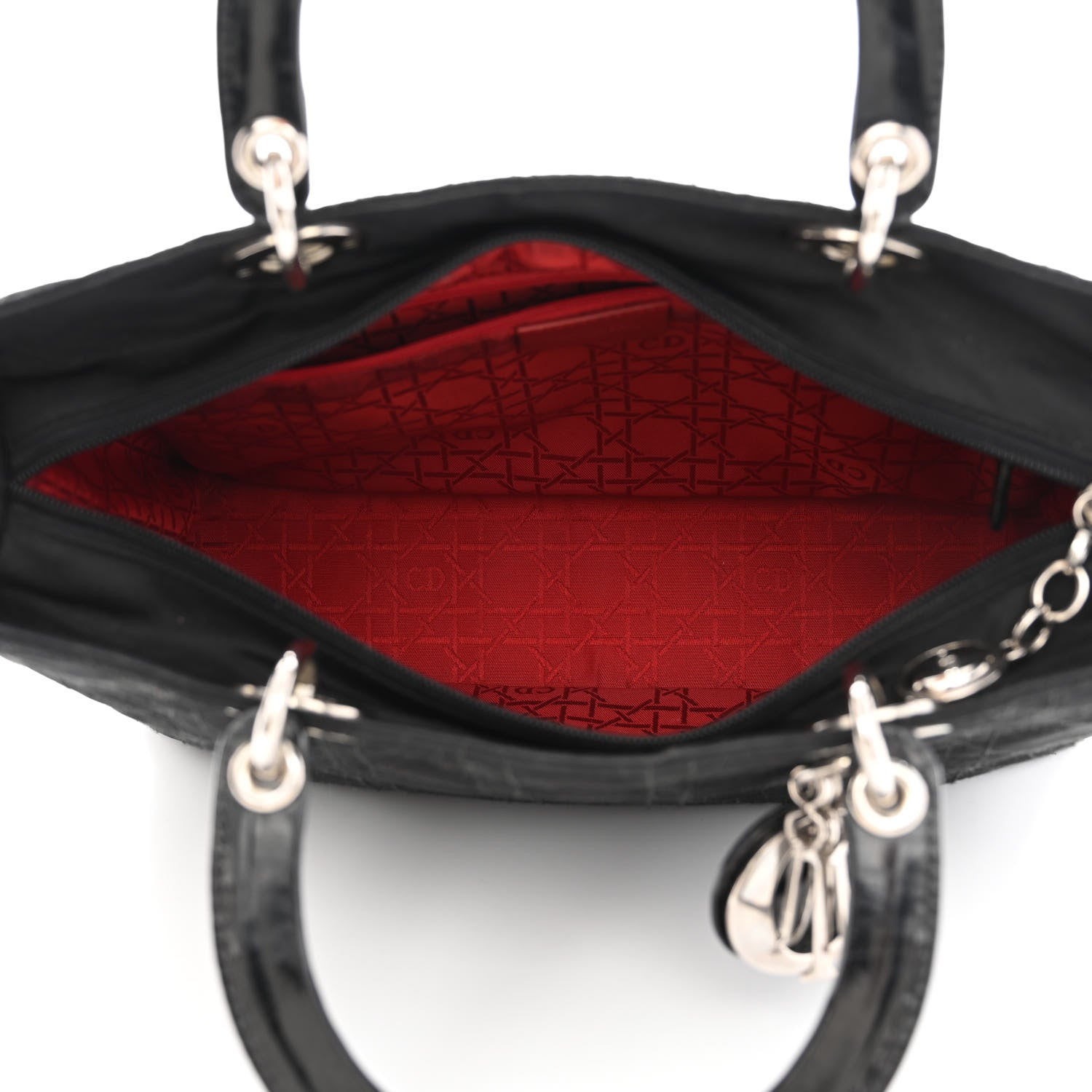 Christian Dior Nylon Cannage Large Lady Dior Black 5 of 12