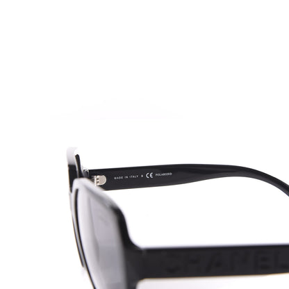 Chanel Acetate Polarized Square Sunglasses 5408 Black 6 of 8