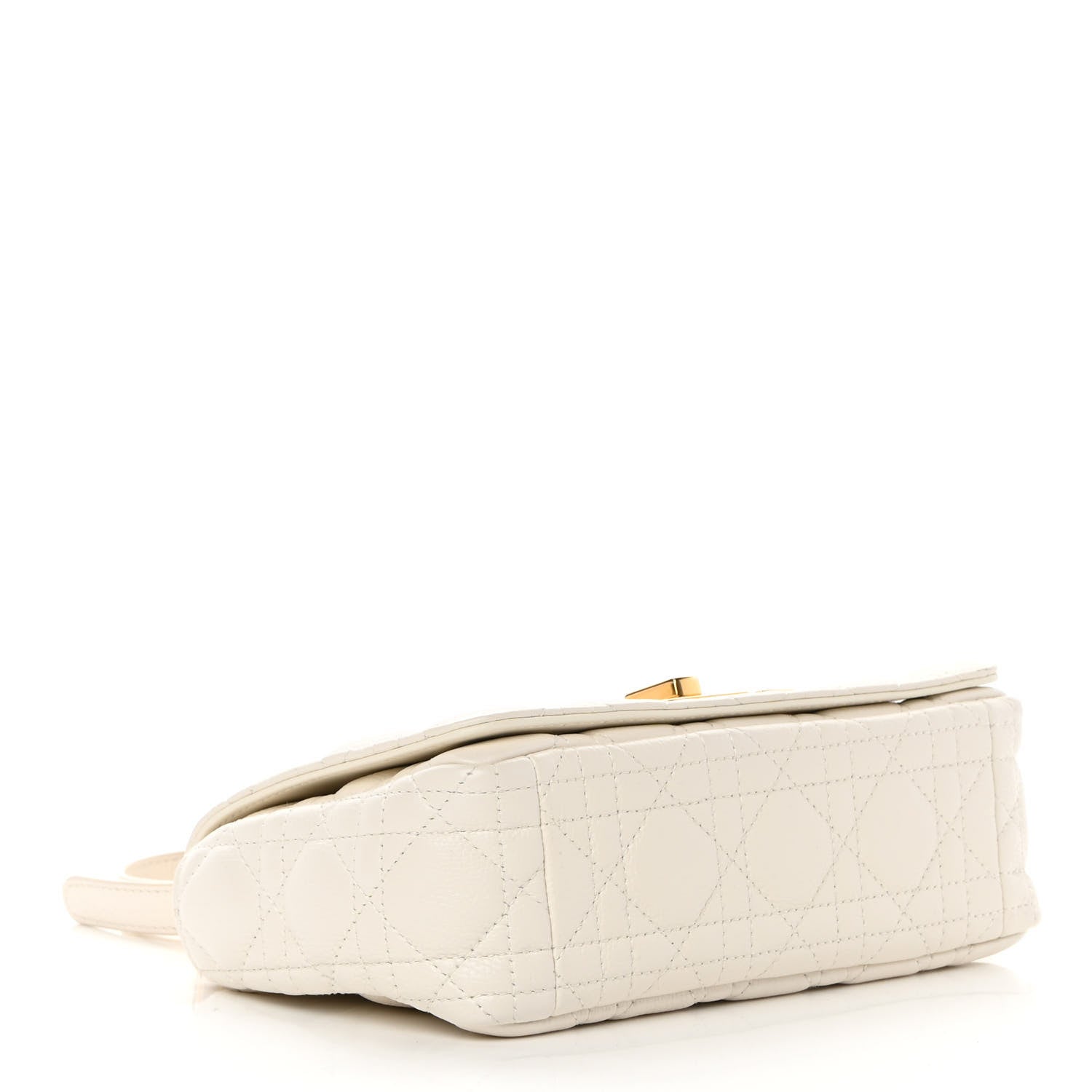 Christian Dior Calfskin Cannage Small Caro Bag Ivory 4 of 14