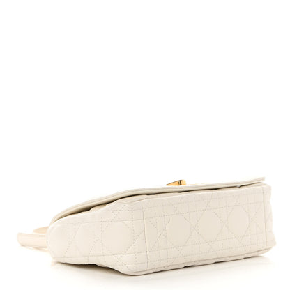 Christian Dior Calfskin Cannage Small Caro Bag Ivory 4 of 14
