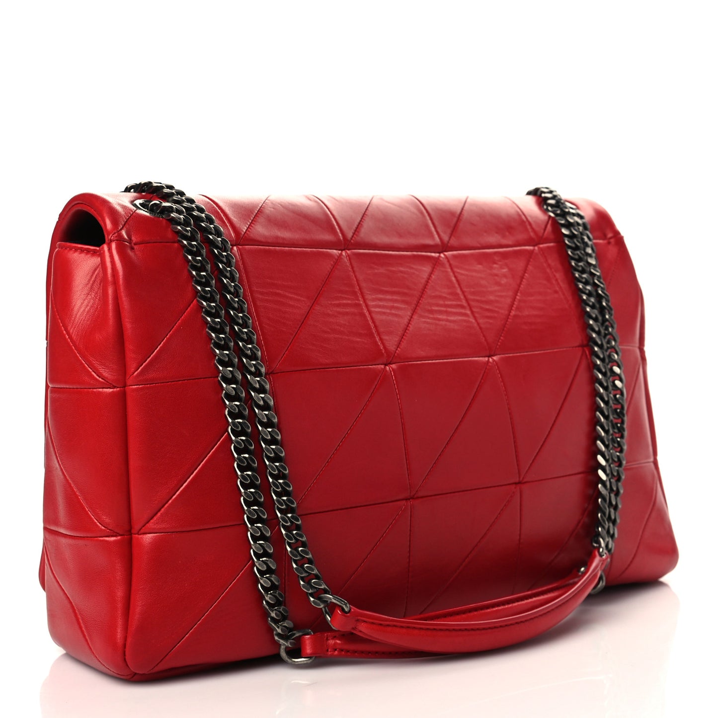 Lambskin Patchwork Monogram Large Jamie Red