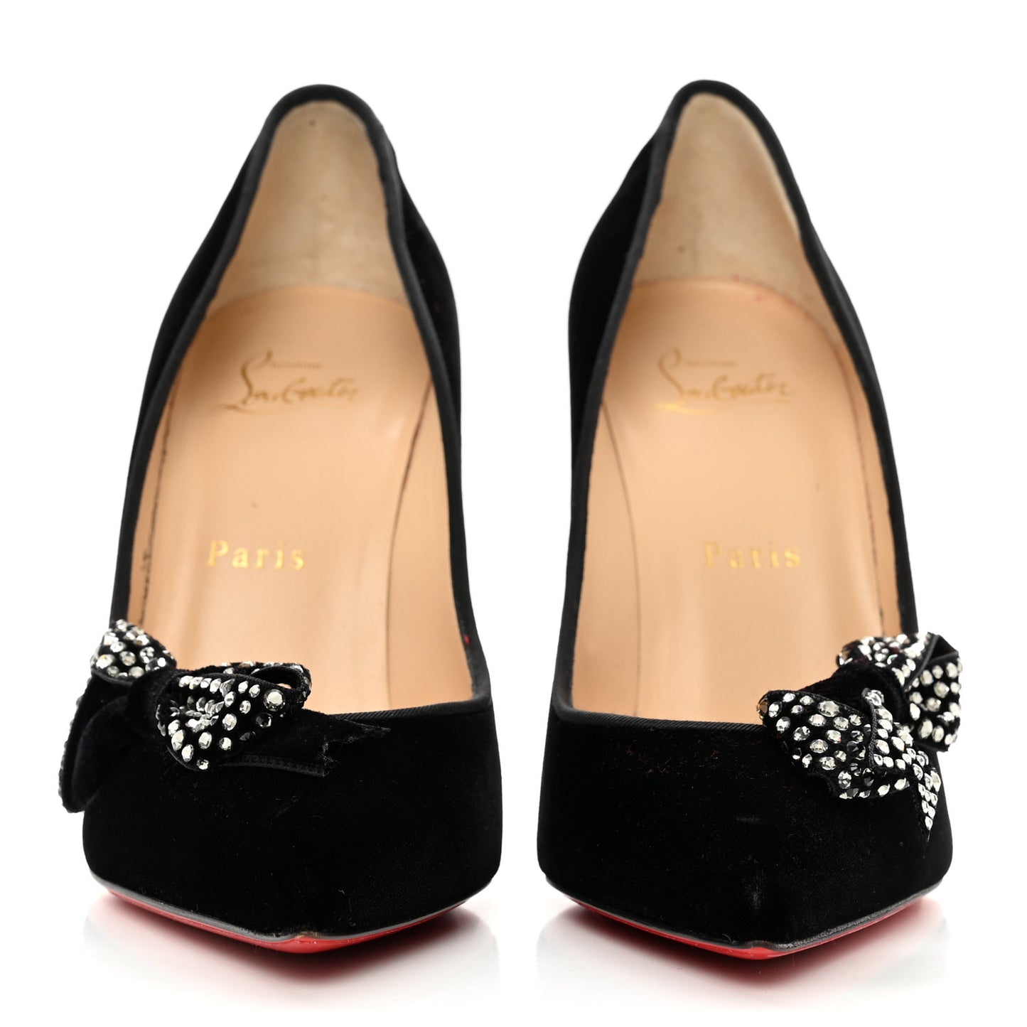Velvet Madame Menule Bow 100 Pumps 37.5 Black