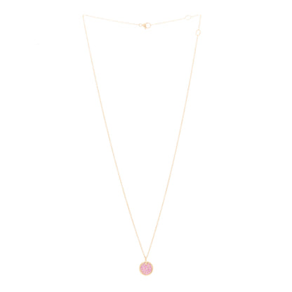 David Yurman 18K Rose Gold Pink Sapphire Cable Collectibles Pave Charm Pendant Necklace 2 of 7