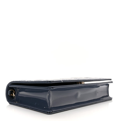 Christian Dior Patent Cannage Lady Dior Chain Wallet Denim 5 of 13
