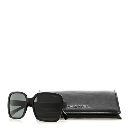 Chanel Acetate Polarized Square Sunglasses 5408 Black 8 of 8