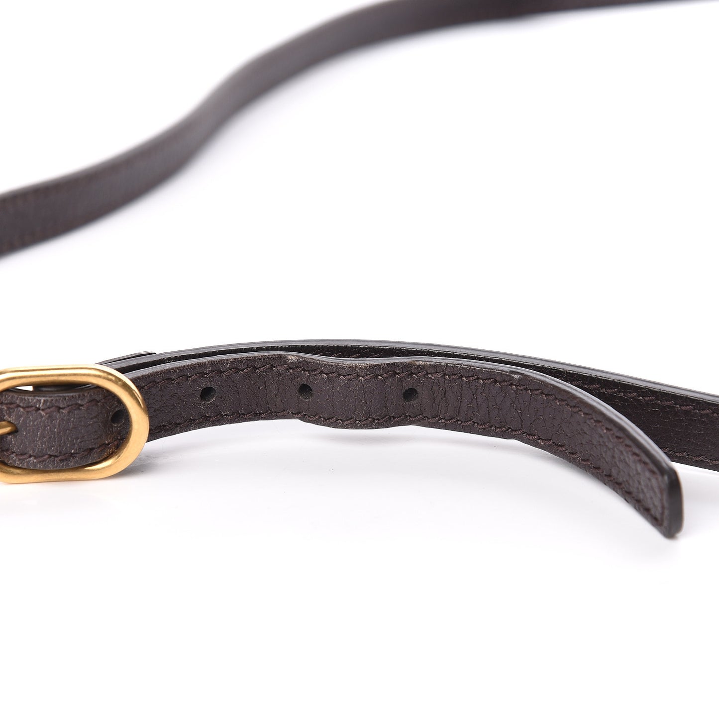 Textured Calfskin Web Small Webby Bee Shoulder Bag Brown Coffee