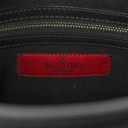 Valentino Garavani Vitello Medium Rockstud Single Handle Flap Bag Black 6 of 15