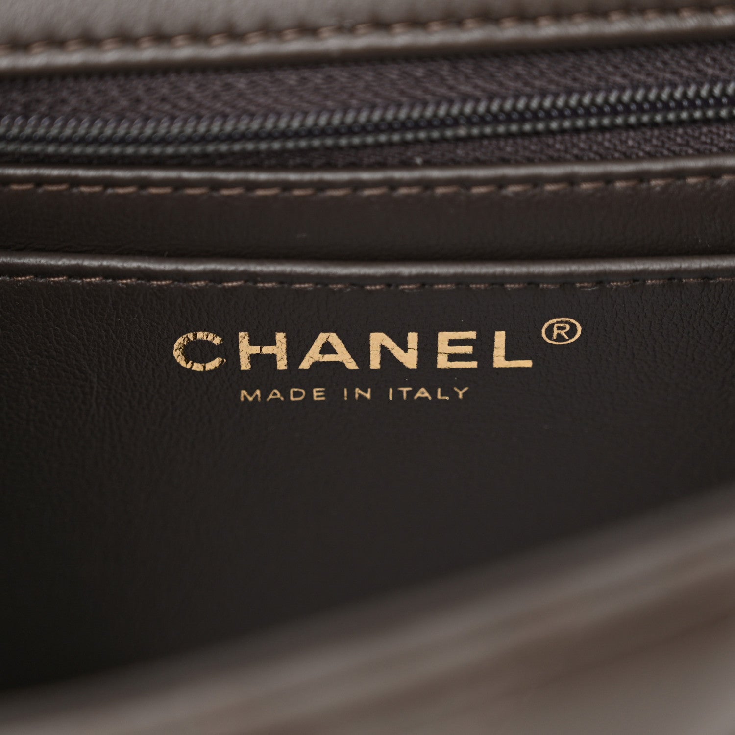 Chanel Lambskin Quilted Mini Top Handle Rectangular Flap Dark Brown 6 of 12