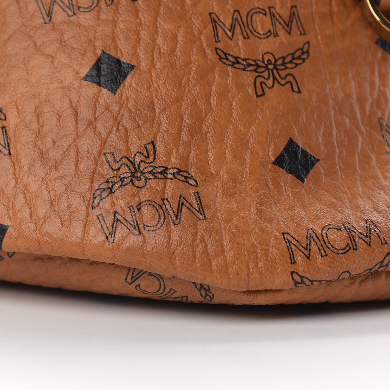MCM Visetos Medium Fusten Belt Bag Cognac 9 of 10