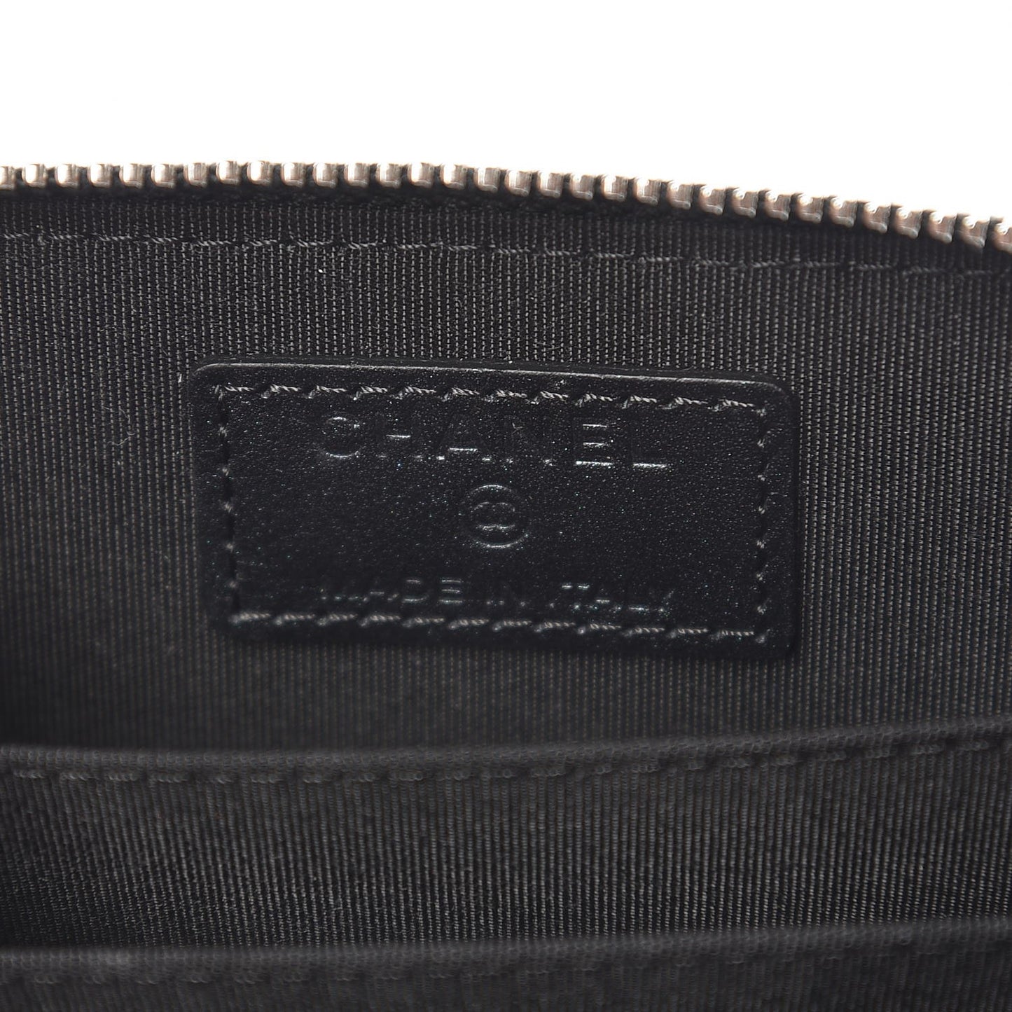 Lambskin Star Embossed Coin Purse Case Black
