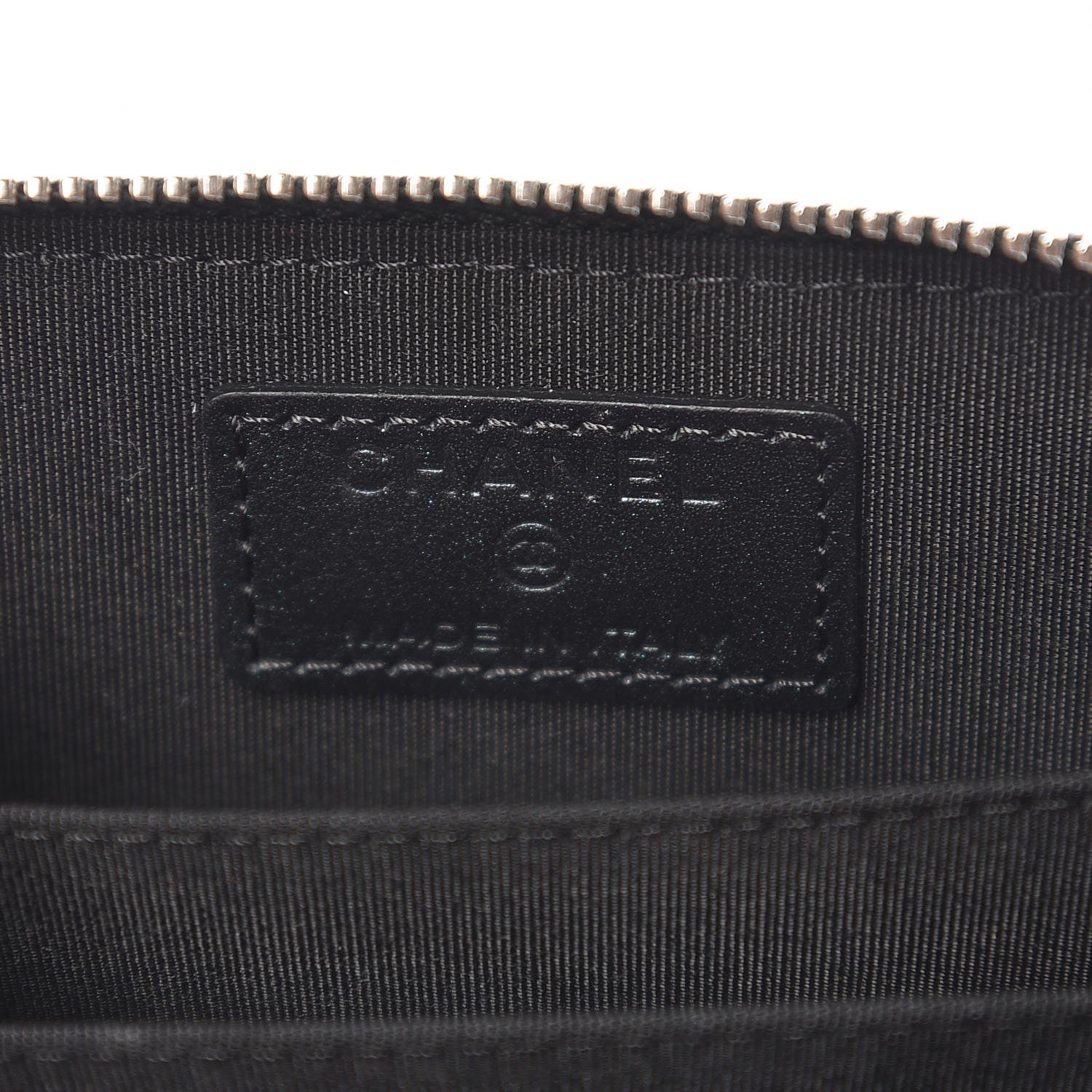 Chanel Lambskin Star Embossed Coin Purse Case Black 6 of 8