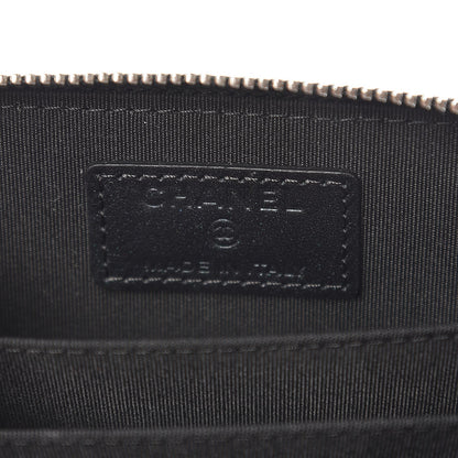 Chanel Lambskin Star Embossed Coin Purse Case Black 6 of 8