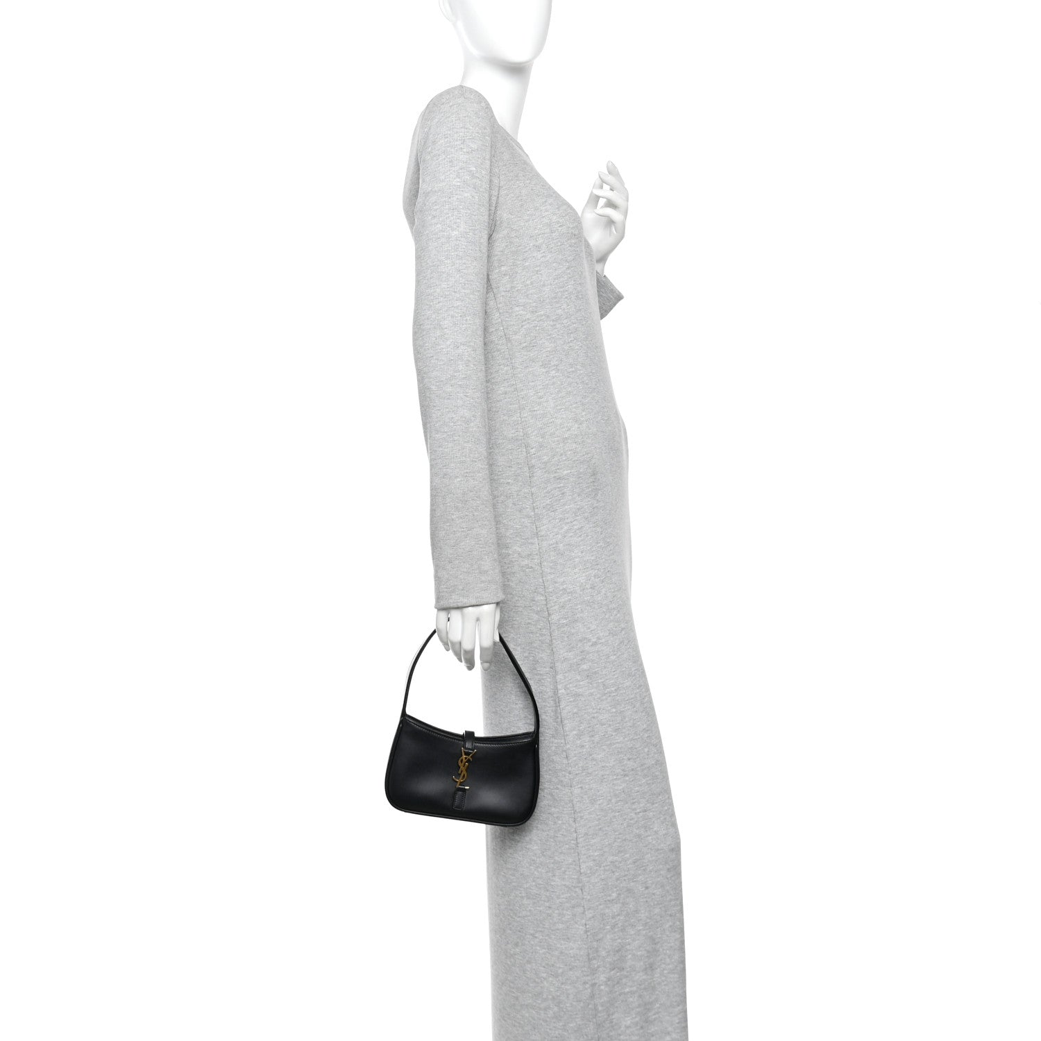 Saint Laurent Smooth Calfskin Le 5 A 7 Mini Hobo Black 2 of 13