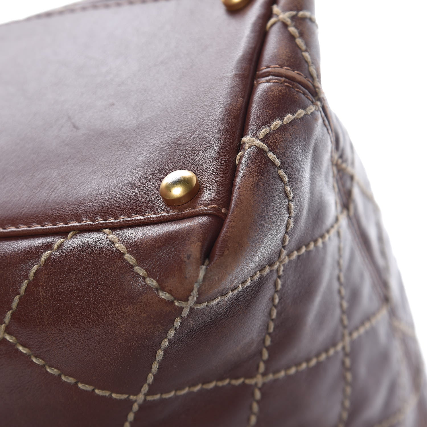 Chanel Calfskin Quilted Surpique Hobo Brown 15 of 21