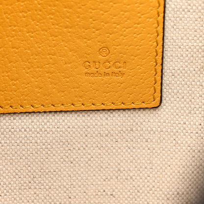 Gucci GG Supreme Monogram Neo Vintage Zip Wristlet Pouch Beige New Acero Crop 6 of 7
