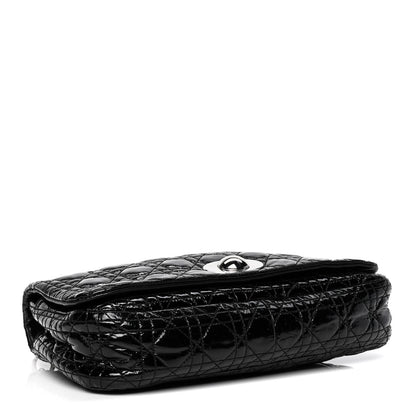 Christian Dior Patent Lambskin Cannage Rendezvous Flap Black 3 of 5