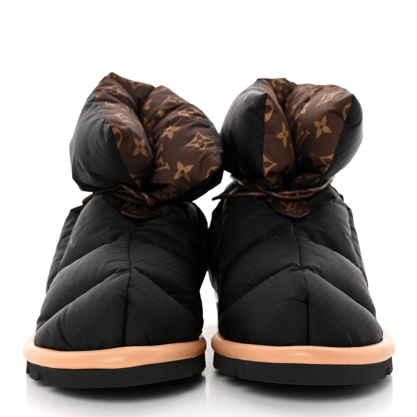 Nylon Monogram Pillow Comfort Ankle Boot 38 Black